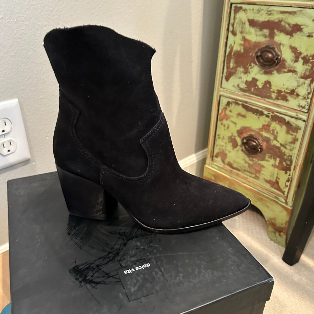 SCHUTZ TESSIE SUEDE BOOTIE Western Cowboy